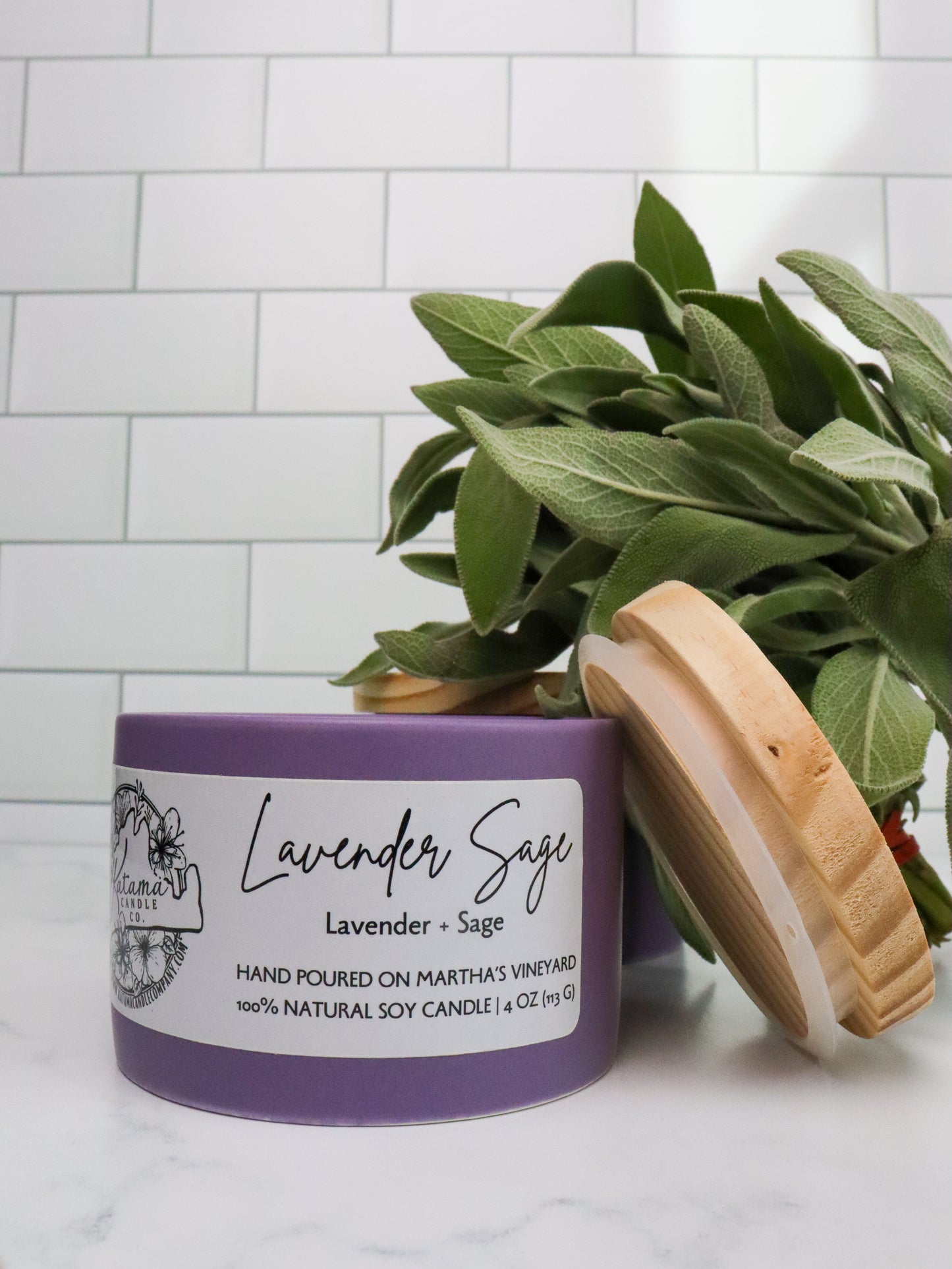 Lavender Sage Soy Candle (4oz)