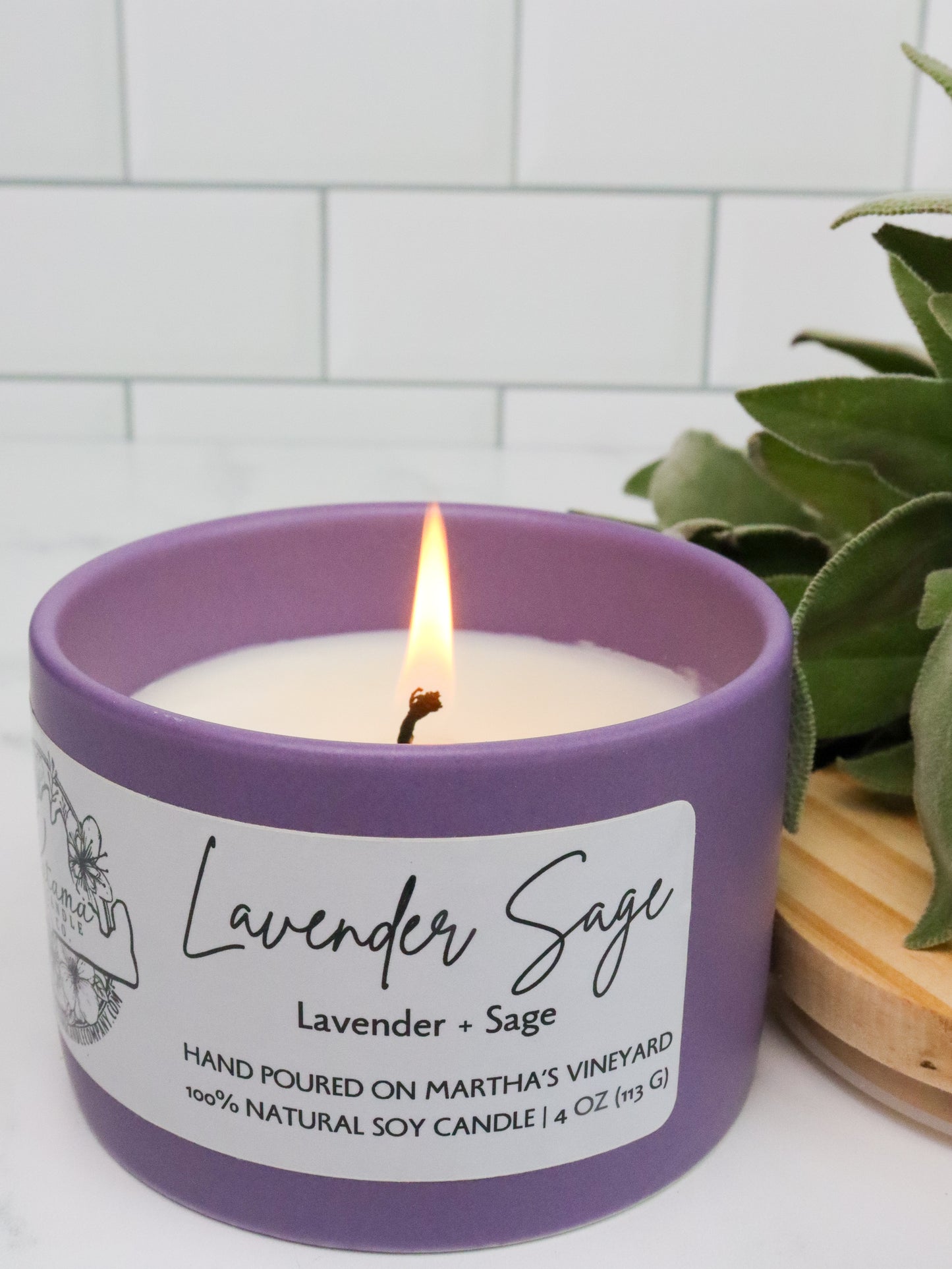 Lavender Sage Soy Candle (4oz)