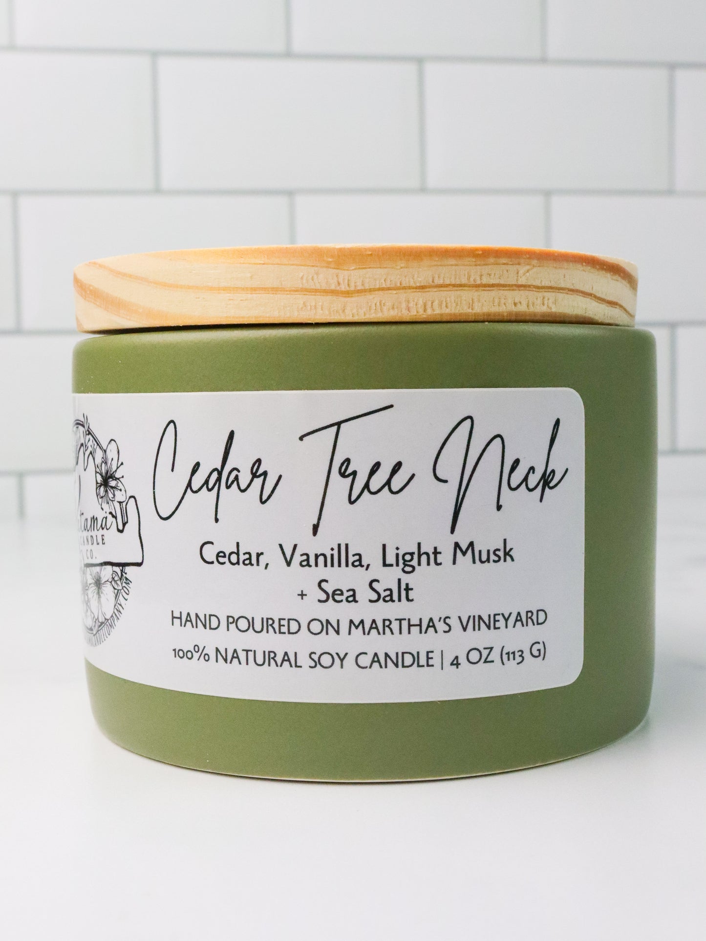 Cedar Tree Neck Soy Candle (4oz)