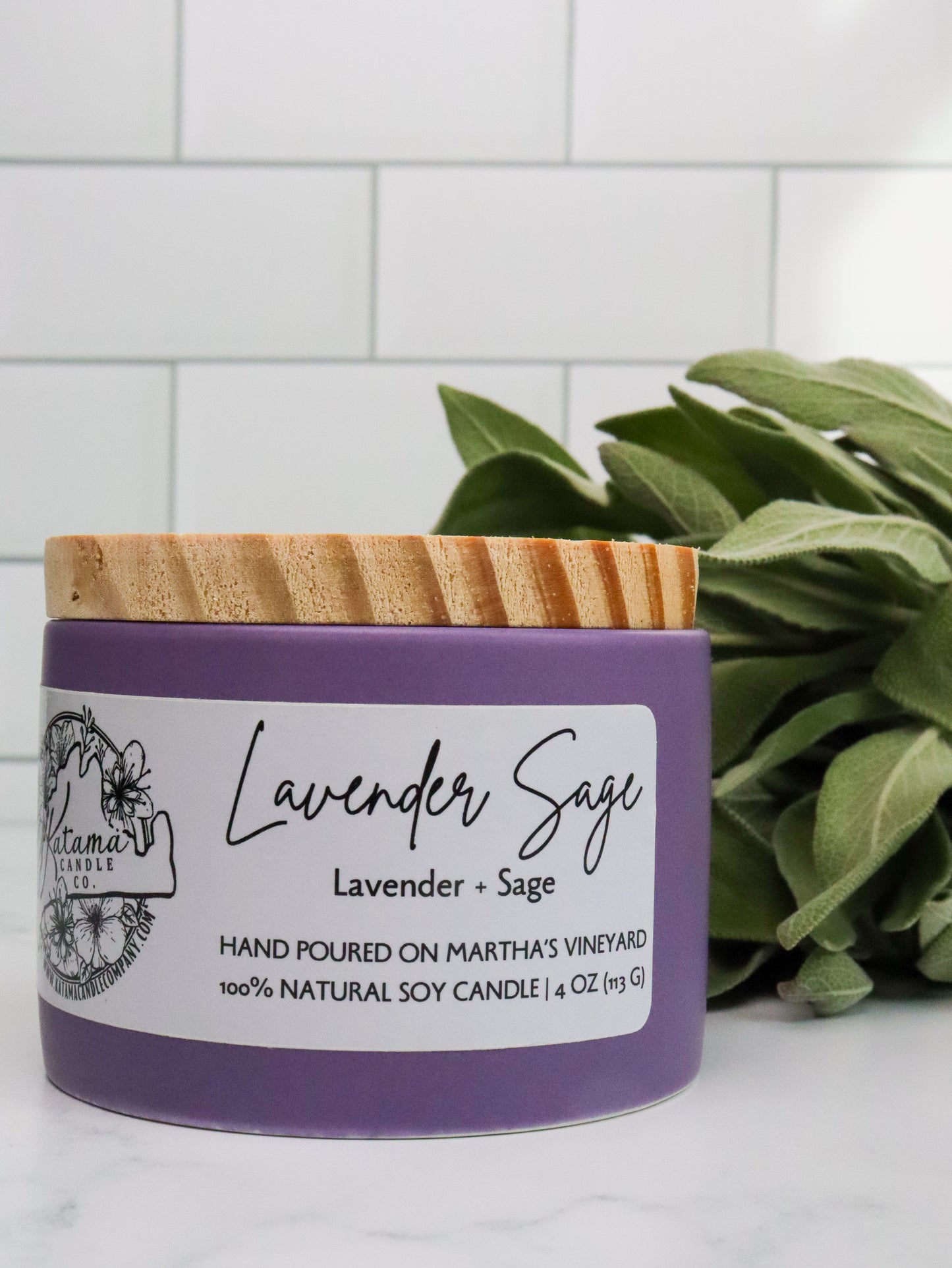 Lavender Sage Soy Candle (4oz)