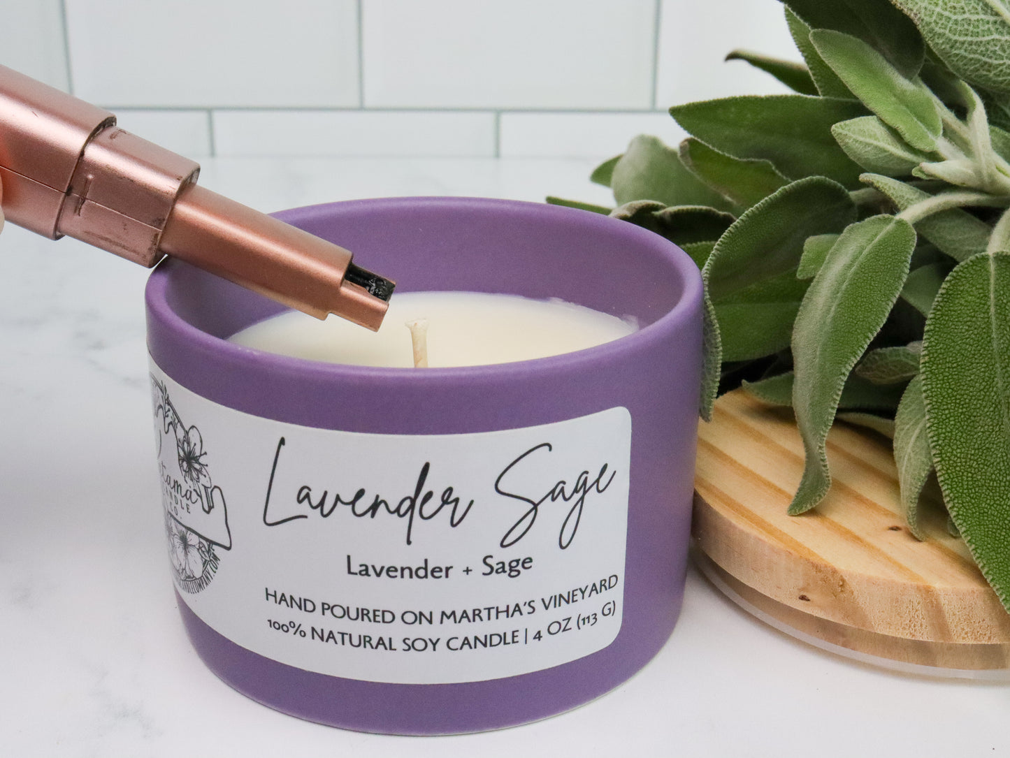 Lavender Sage Soy Candle (4oz)