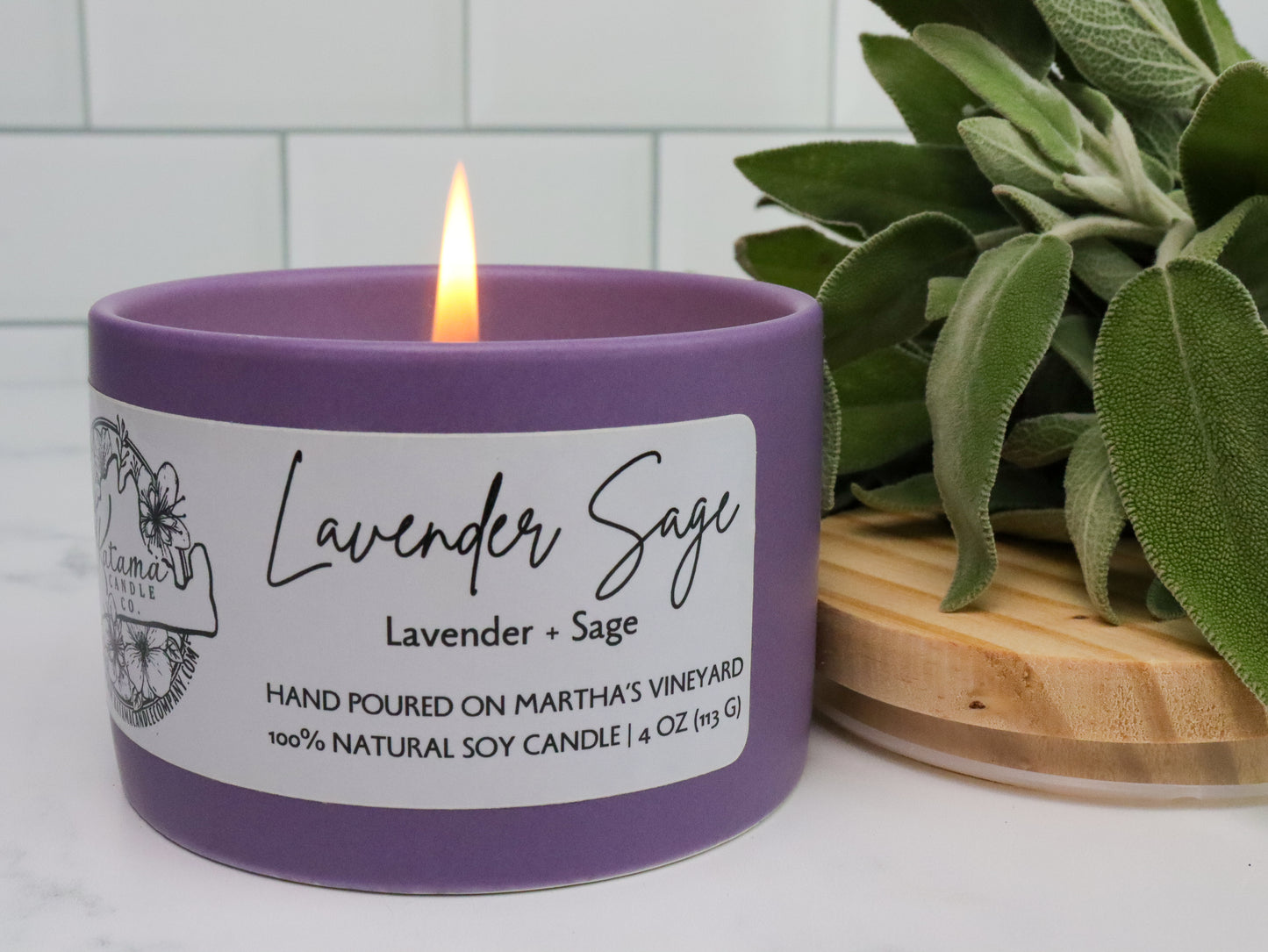 Lavender Sage Soy Candle (4oz)
