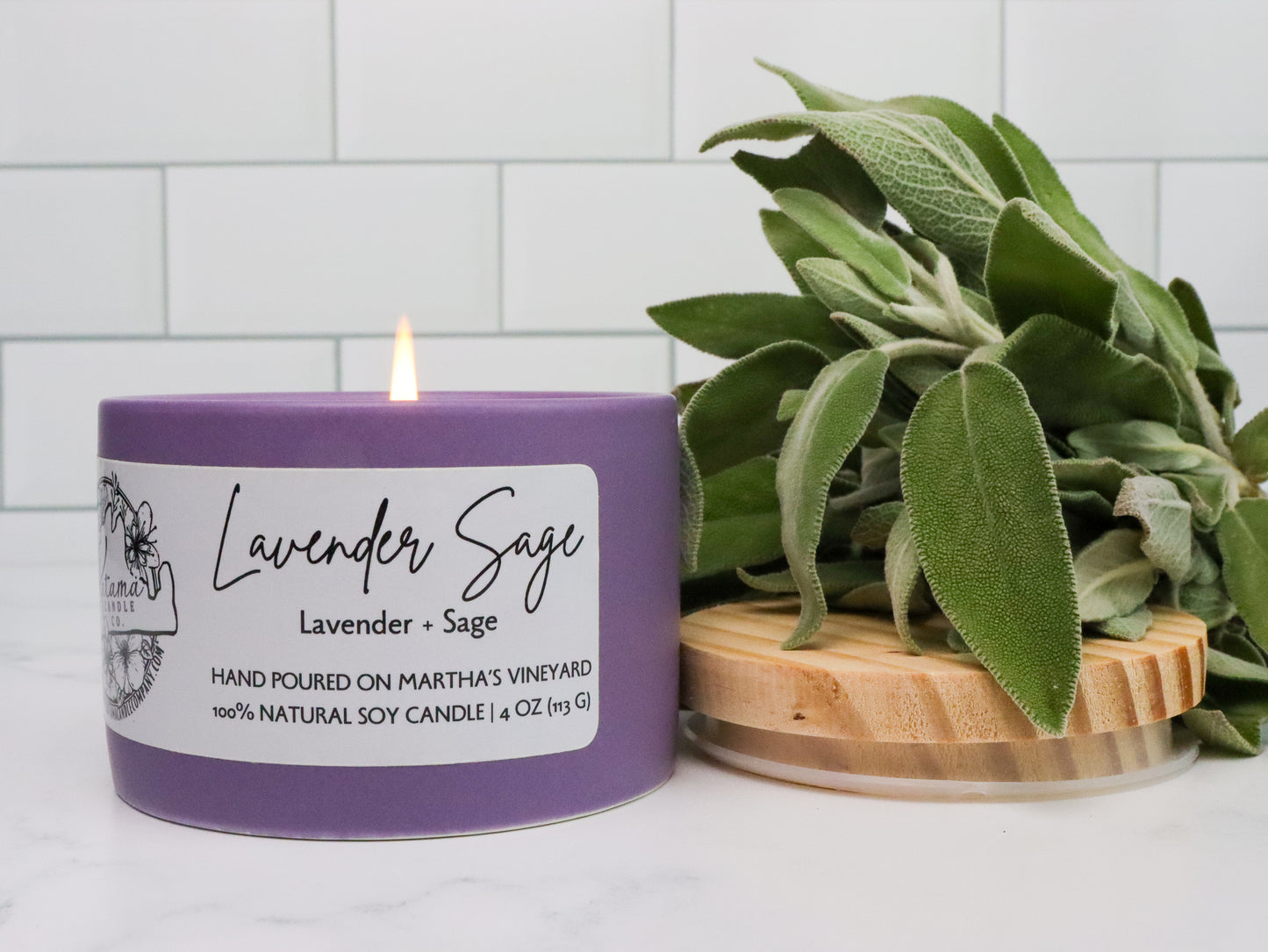 Lavender Sage Soy Candle (4oz)