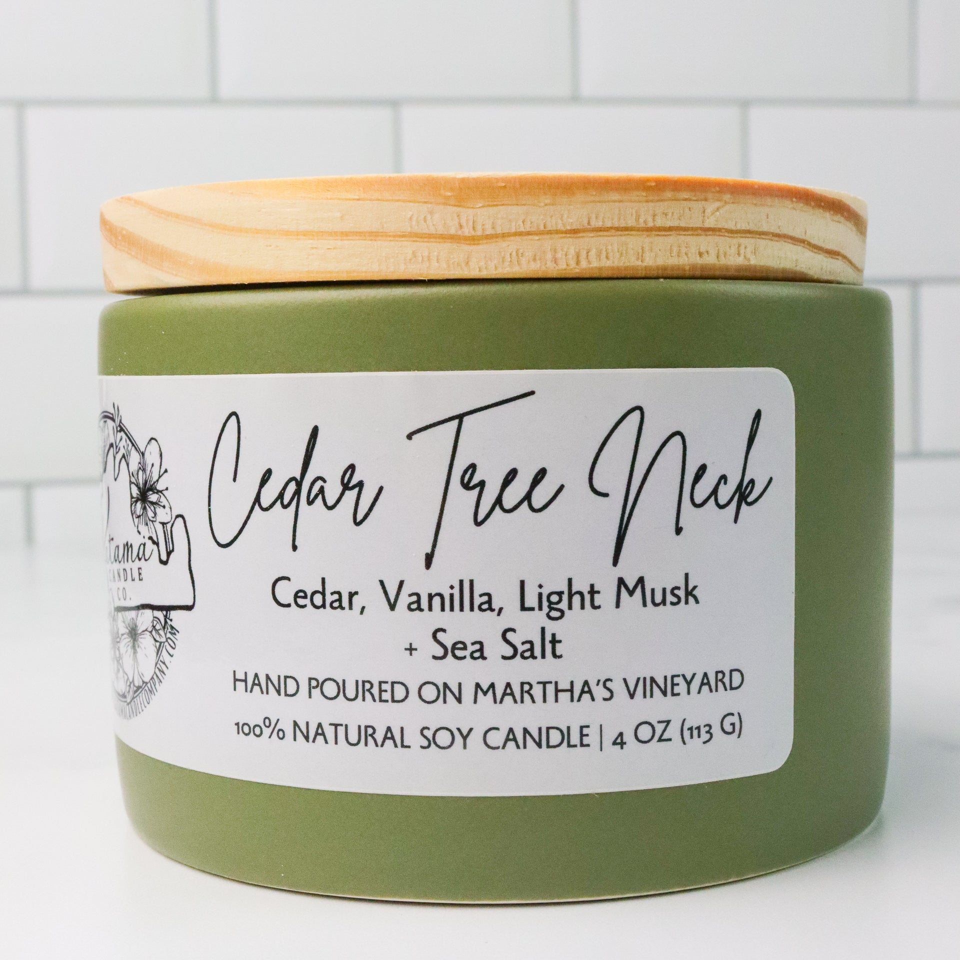 Cedar Tree Neck Soy Candle (4oz)